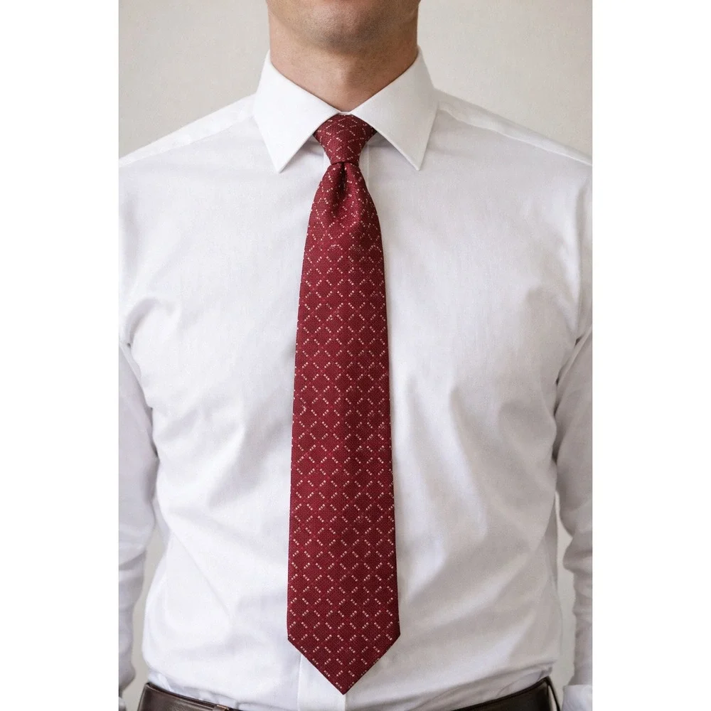 Tommy Hilfiger Men's Silk Tie Red Blue 58